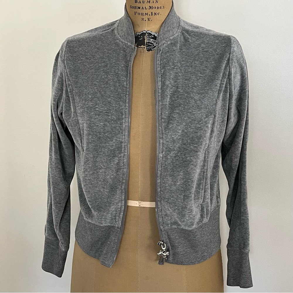 Vintage Central Park Zip Front Velour Track Jacket